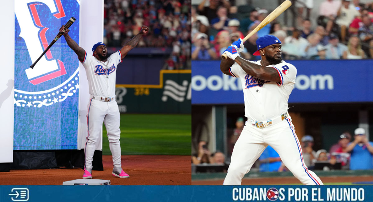 Así fue la participación de Adolis García en el Derby de Jonrones de la MLB