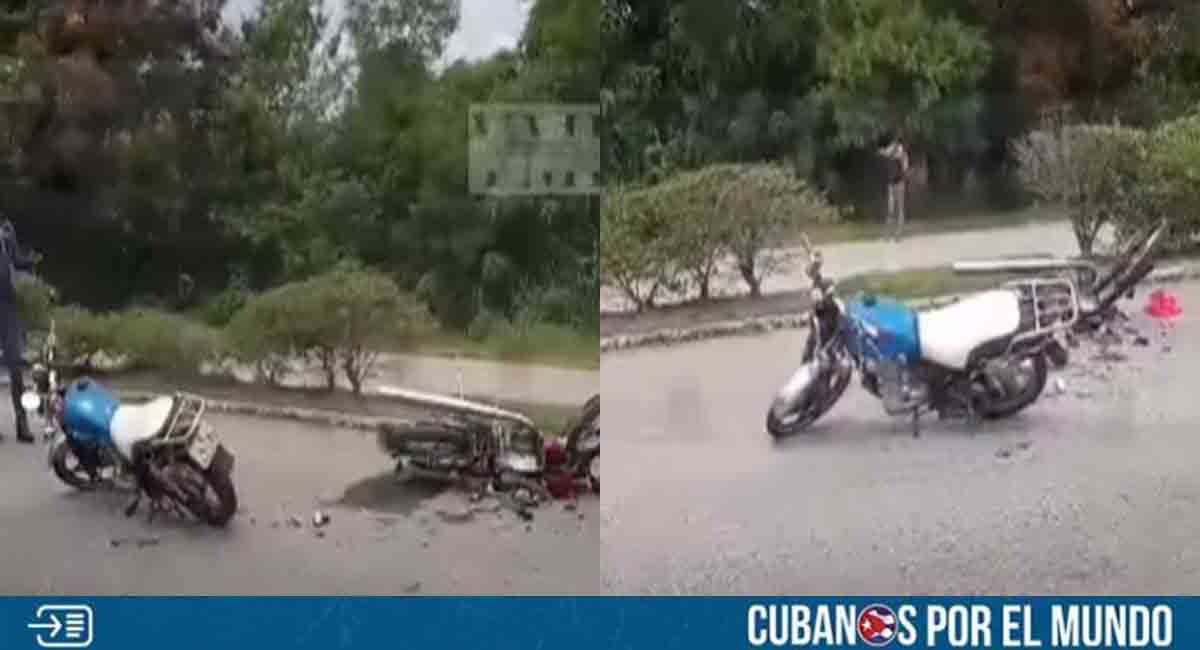Aparatoso accidente de moto en Santiago de Cuba