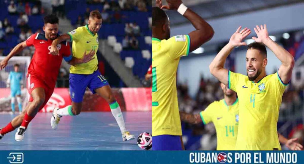 Brasil apalea a Cuba diez goles a cero en primer partido del Campeonato Mundial de futbol sala