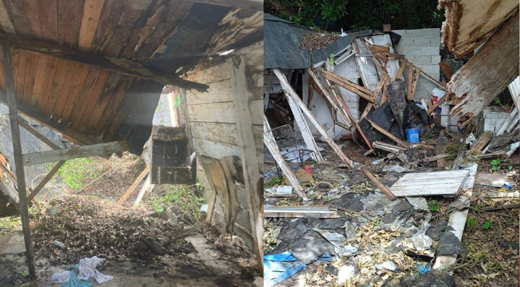 Madre cubana duerme en la calle con su hijo enfermo porque su casa se derrumbó