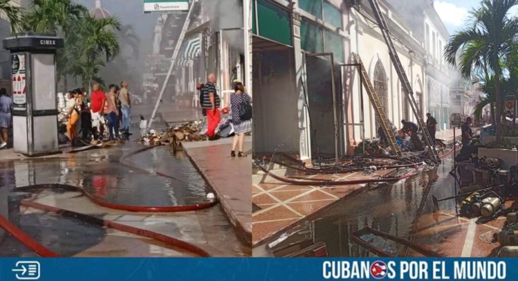 Las autoridades castristas estarían aún investigando las causas del incendio en la tienda “La Francia Moderna” ubicada en el boulevard de Cienfuegos, ocurrido este domingo.