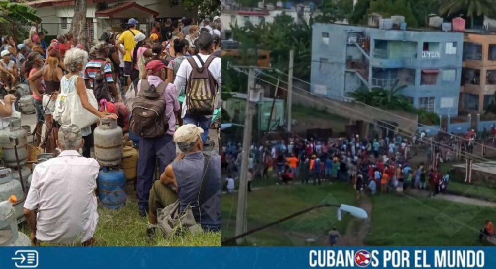 Este viernes 18 de octubre, Cuba quedó inmersa en oscuridad desde tempranas horas. El país quedó sin electricidad, obligando a cientos de personas hacer largas colas en Santiago de Cuba para comprar gas licuado para de esa forma poder cocinar.