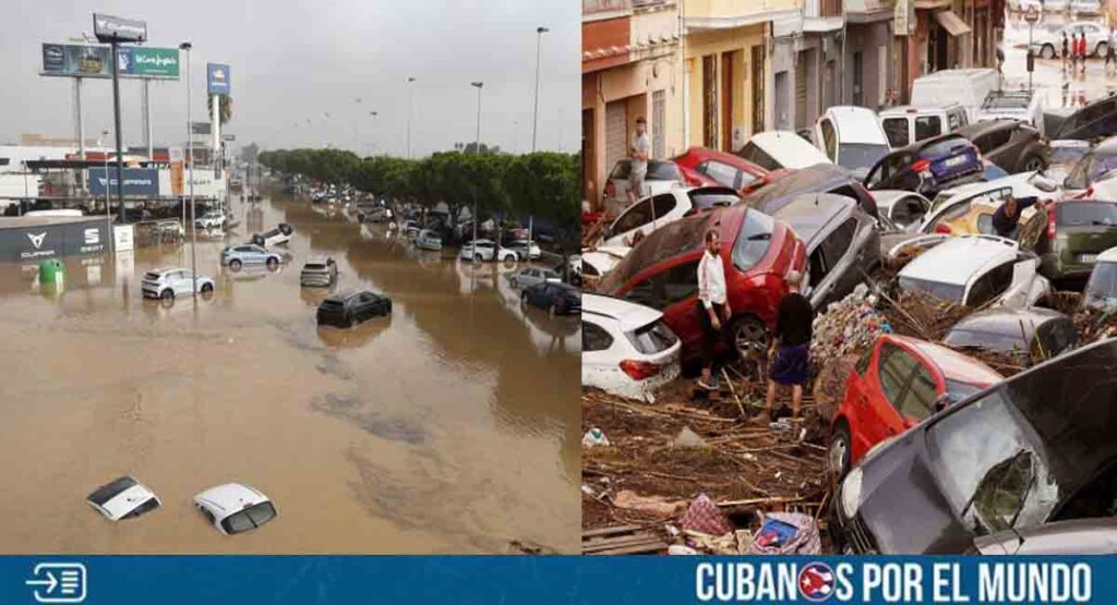Lluvias e inundaciones arrasan en Valencia, España