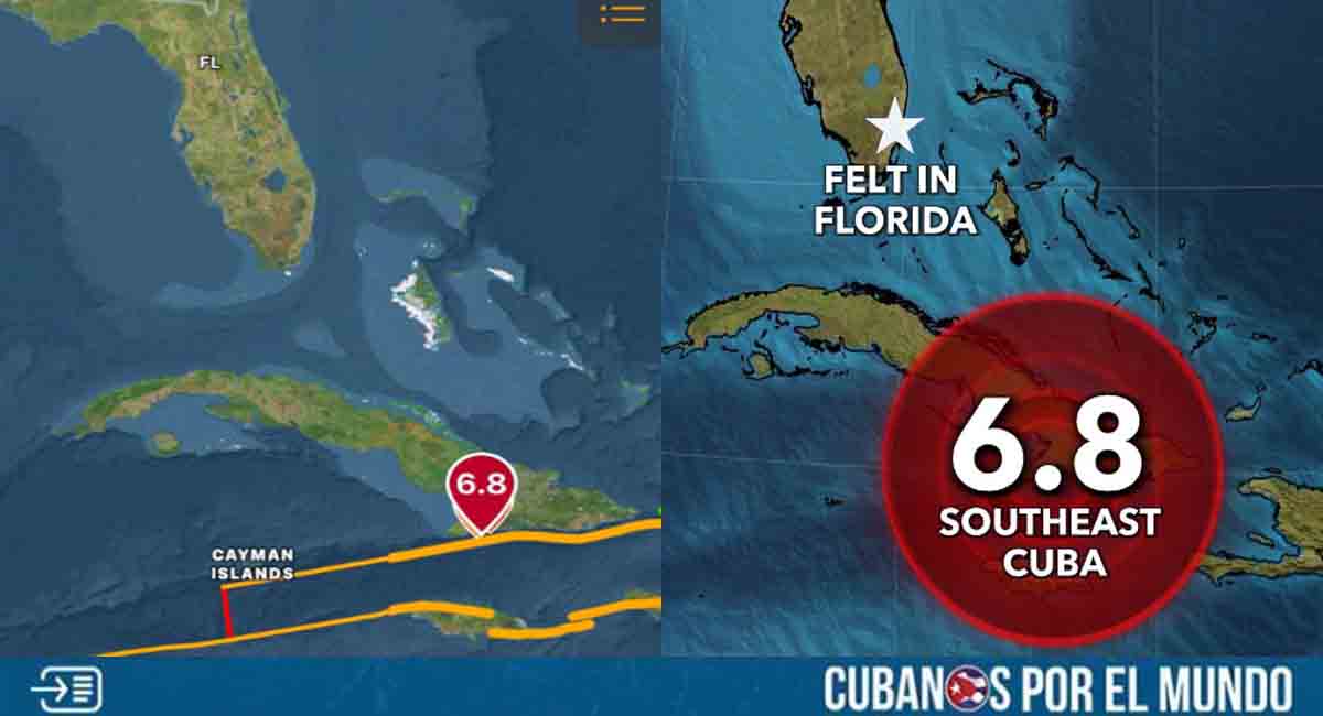 Sismos de ayer en Cuba se sintieron en partes de la Florida, de acuerdo a reportes de USGS