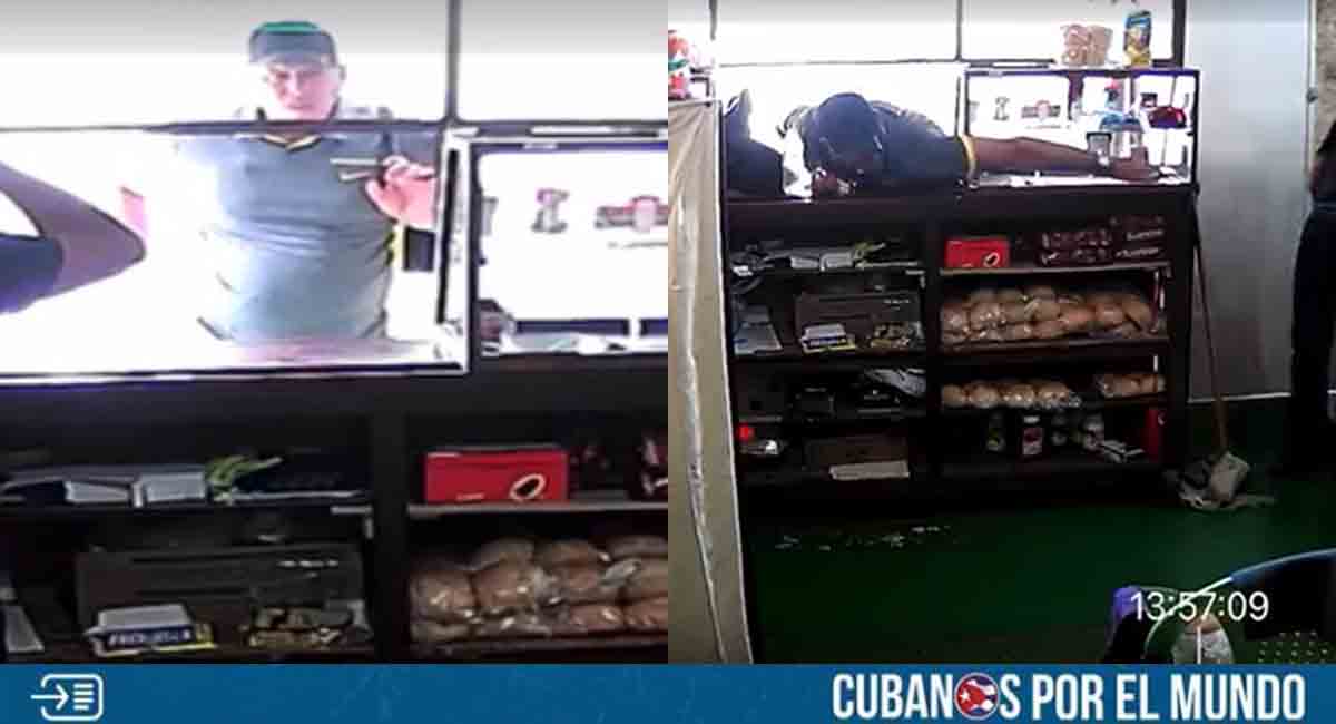 Captado en cámara sujeto que robó un teléfono en una cafetería de La Habana