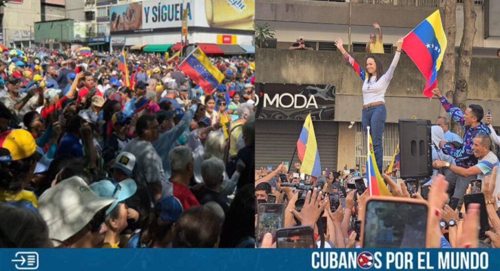 La líder opositora venezolana María Corina Machado salió de la clandestinidad en la que estuvo varios meses por las amenazas en su contra de parte de la dictadura de Nicolás Maduro tras el fraude electoral del pasado 28 de julio.