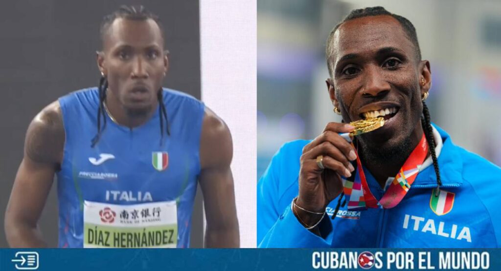 El atleta cubano Andy Díaz consiguió el campeonato mundial en Triple Salto este viernes en pista cubierta representando a Italia.