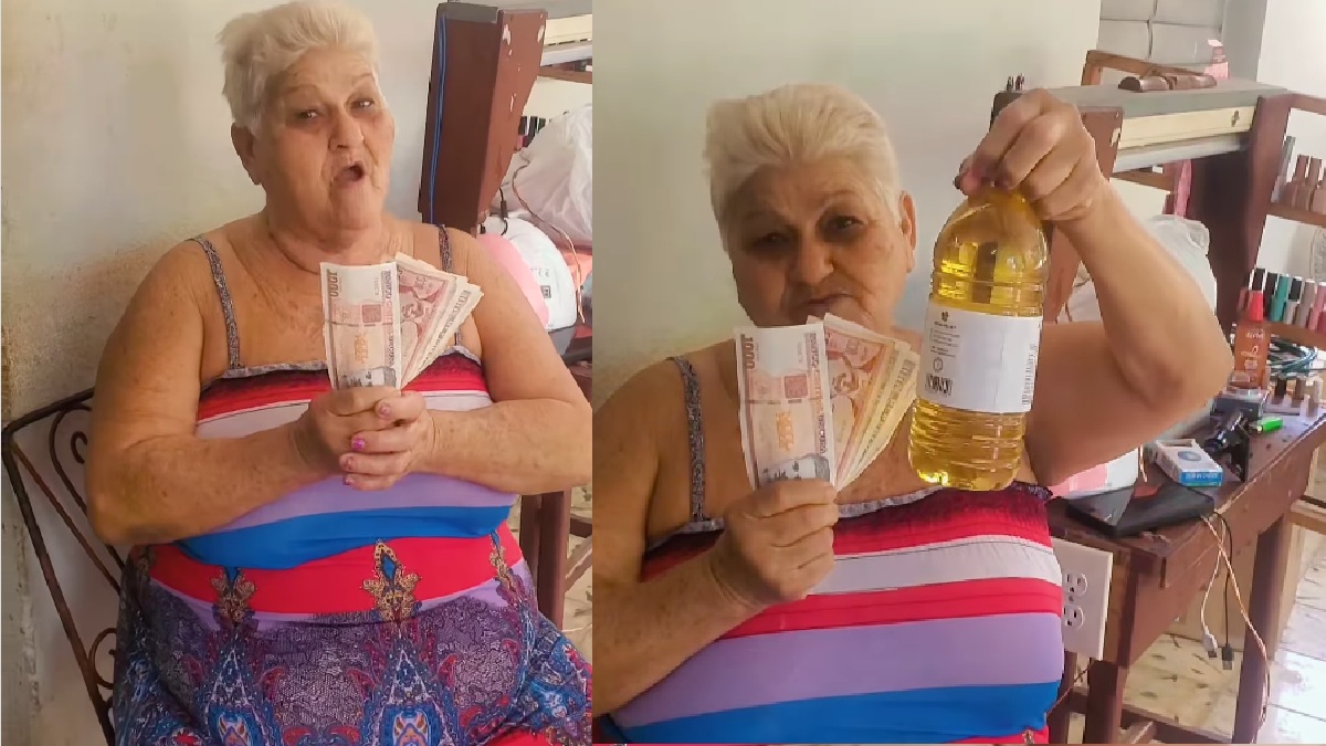 Anciana cubana denuncia su realidad: La pensión solo le alcanza para un pomo de aceite