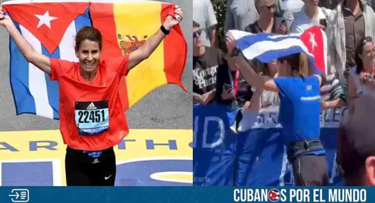 Activista cubana corre maratón en Madrid en honor a presos políticos en Cuba