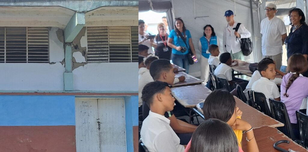 Después de cinco años del sismo, niños cubanos siguen recibiendo clases en casas de campaña