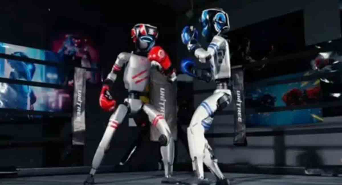 China realiza el primer combate de robots humanoides