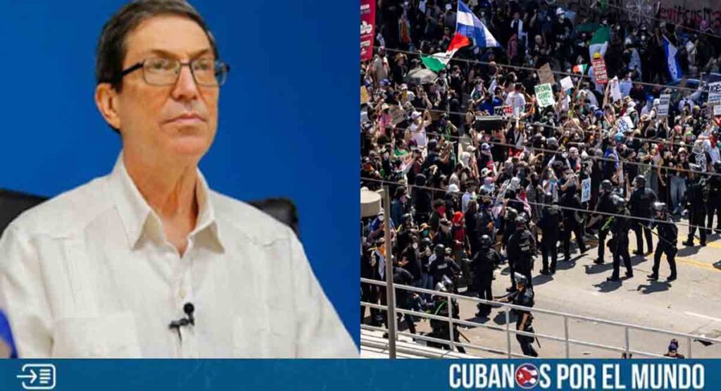 ¡EL COLMO DEL DESCARO! Bruno Rodríguez habla de "uso de la fuerza" y "violación de derechos" de las autoridades en Los Ángeles