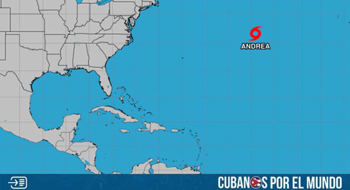 El Centro Nacional de Huracanes (NHC) dio a conocer este martes que se formó en el Atlántico la tormenta tropical Andrea, siendo el primer ciclón con nombre de la temporada.