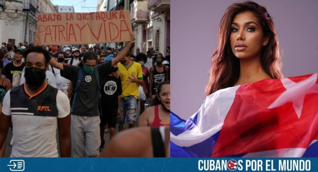 La ganadora del controversial concurso de belleza Miss Universe Cuba 2025, Lina Luaces, se expresó por la conmemoración del cuarto aniversario de la jornada histórica de protestas  en contra de la dictadura que se llevaron a cabo en 2021 en la isla.
