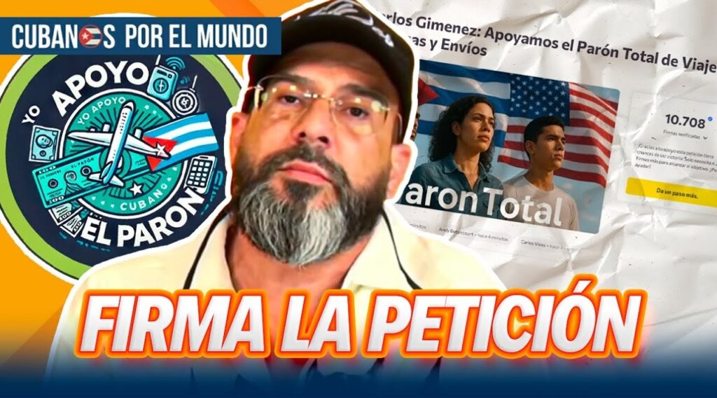 El presentador cubano Alex Otaola exhortó una vez más a sus seguidores a firmar la petición que impulsa el Parón Total en la isla, con el que se busca cortar la primera fuente de ingresos del régimen comunista de La Habana.