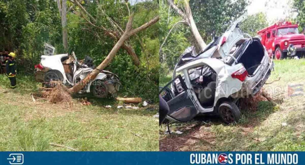 Impacto de vehículo contra un árbol en Ciego de Ávila deja un fallecido y varios heridos