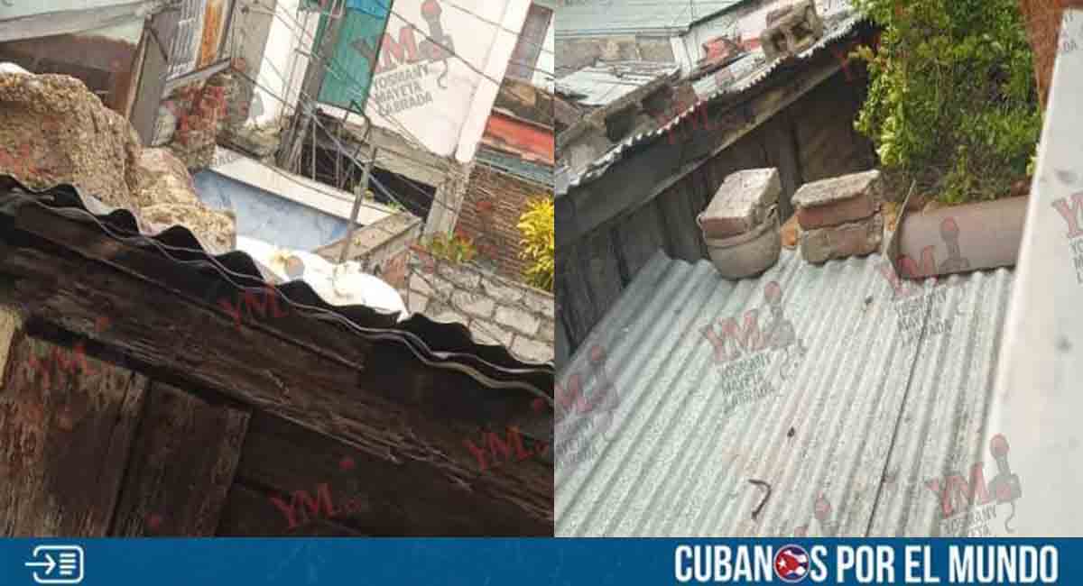 Alertan sobre el peligroso uso de piedras en techos antes de la llegada del huracán Melissa a Cuba
