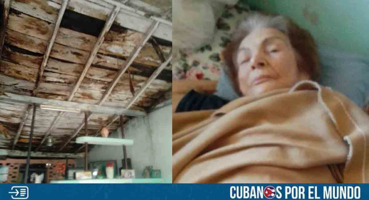 Casa de una anciana en Camagüey está en serio peligro de derrumbe; comunidad pide ayuda