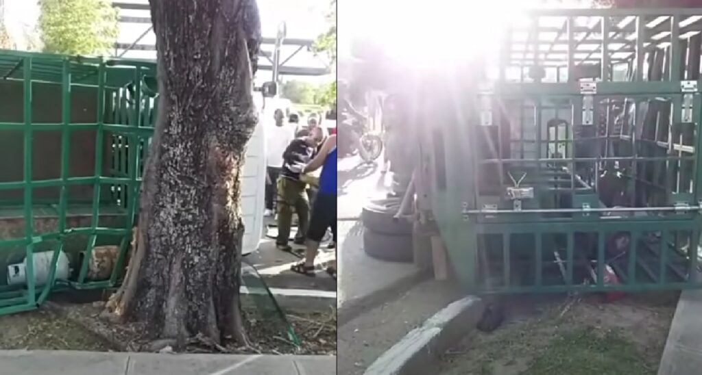 Reportan accidente de tránsito de un camión con balitas de gas en Santiago de Cuba