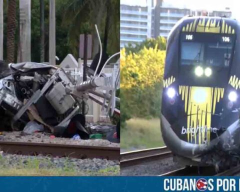 Miami: Choque entre tren de Brightline y automóvil deja a una persona gravemente herida