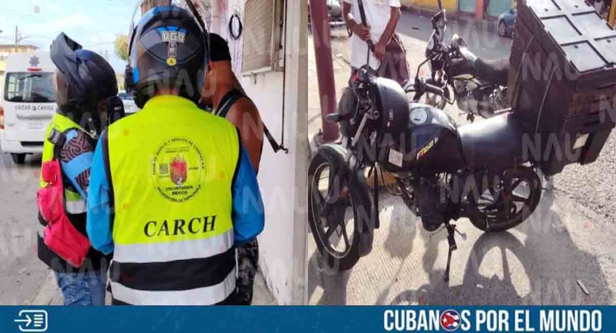 Motociclista cubano fue impactado por un vehículo en Tapachula