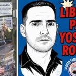 Cubanos exiliados protestan en Madrid para exigir la liberación del preso político Yosvany Rosell García