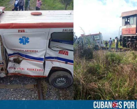 Tren impacta con una ambulancia en Artemisa: otra que sale de circulación